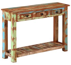 Tömör újrahasznosított fa tálalóasztal 110x30x76 cm