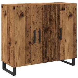 VidaXL 3 ajtós komód Régi fa 90x34x80 cm Mérnöki fa