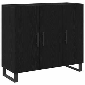VidaXL 3 ajtós tálaló szekrény Fekete tölgy 90x34x80 cm Műgyanta
