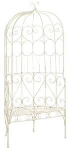 Fehér antik vas kerti pad 95 cm
