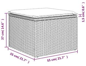 VidaXL Polyrattan Kerti Kanapé - 5 részes szett