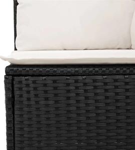 VidaXL Polyrattan Kerti Ülőgarnitúra - 10 részes - Fekete