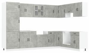 VidaXL Konyhaszekrény Kalmar 2 pcs Szürke 80 x 46 x 81.5 cm Faanyag