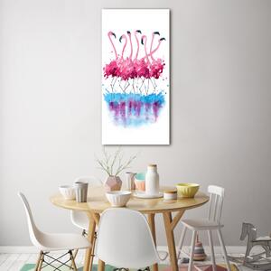 Egyedi üvegkép Flamingók