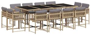 VidaXL Polyrattan Kerti Étkezőgarnitúra - 13 részes