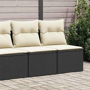 VidaXL Polyrattan Kerti Ülőgarnitúra - 4 részes - Fekete