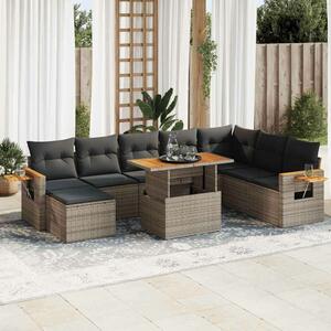 VidaXL 7 részes Polyrattan Kerti Ülőgarnitúra - Szürke