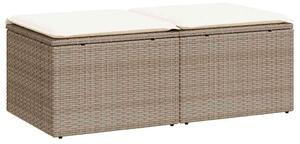 VidaXL Polyrattan Kerti Ülőgarnitúra - Bézs - 2 részes