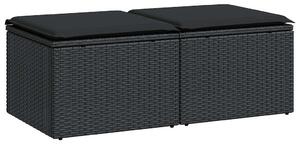 VidaXL Polyrattan Kerti Ülőgarnitúra - 2 részes - Fekete