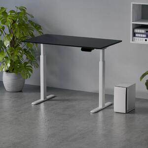 Profi elektromosan állítható magasságú íróasztal 120x80cm fekete | Dupla motor - Memória - USB - Nagy teherbírás | LVN System Control Pro