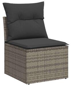 VidaXL Polyrattan Kerti Ülőgarnitúra - 6 részes - Szürke