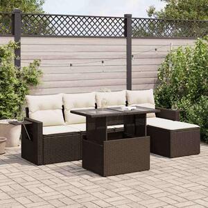 VidaXL Polyrattan Kerti Ülőgarnitúra - 6 részes - Barna