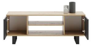 Focus RTV szekrény 135 cm, loft Tölgy artisan Fekete