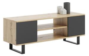 Focus RTV szekrény 135 cm, loft Tölgy artisan Fekete