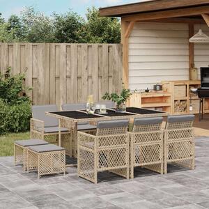 VidaXL Polyrattan Kerti Étkezőgarnitúra - 11 részes