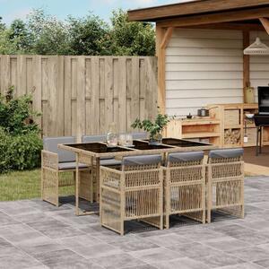 VidaXL Polyrattan Kerti Étkezőgarnitúra - 7 részes