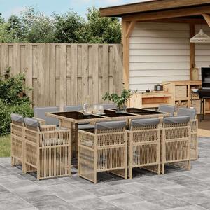 VidaXL Polyrattan Kerti Étkezőgarnitúra - 11 részes
