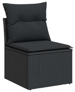 VidaXL Polyrattan Kerti Ülőgarnitúra - 9 részes - Fekete