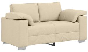 VidaXL Kétfős Pad Krém 120 cm Szövet