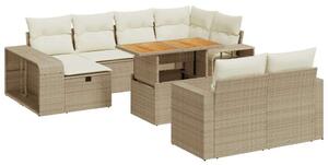 VidaXL Polyrattan Kerti Ülőgarnitúra - 11 részes - Bézs
