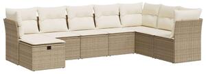 VidaXL Polyrattan Kerti Ülőgarnitúra - 8 részes - Bézs