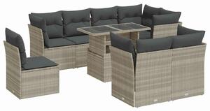 VidaXL Polyrattan Kerti Ülőgarnitúra - 9 részes