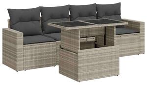 VidaXL Polyrattan Kerti Ülőgarnitúra - 5 részes