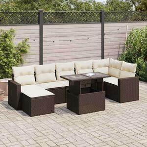 VidaXL Polyrattan Kerti Ülőgarnitúra - 8 részes - Barna