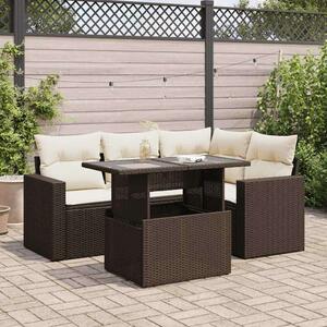 VidaXL Polyrattan Kerti Ülőgarnitúra - 5 részes - Barna
