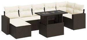 VidaXL Polyrattan Kerti Ülőgarnitúra - 8 részes - Barna