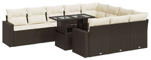 VidaXL Polyrattan Kerti Ülőgarnitúra - 11 részes - Barna