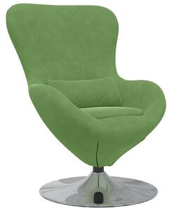 VidaXL Tojásfotel Világos zöld 63 x 73 x 90 cm Bársony