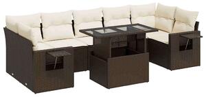 VidaXL Polyrattan Kerti Ülőgarnitúra - Barna - 8 részes