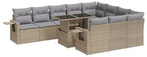 VidaXL Polyrattan Kerti Ülőgarnitúra - Bézs - 11 részes
