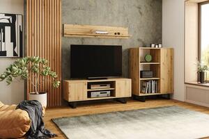 Focus RTV szekrény 135 cm, loft tölgy kézműves