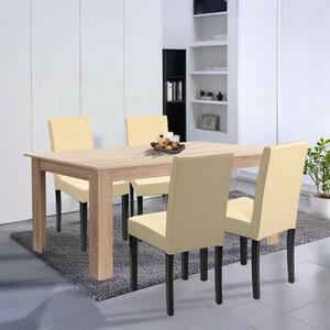 Leon 4+1 étkező garnitúra sonoma tölgy-bézs