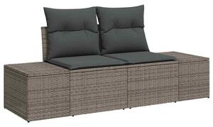 VidaXL Kerti Kanapé Szett párnával 8 pcs Szürke polirattan