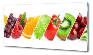Konyhai hátfalpanel Gyümölcsök és zöldségek