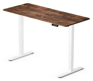 Elektromosan állítható magasságú íróasztal - 140x60cm rusztikus barna ülő-/állómunkához - LVN System Lite LV1717