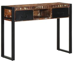 Konzolasztal többszínű 100x35x75cm tömörfa újrahasznosított fa