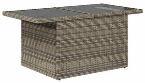 VidaXL 10 db szürke polyrattan kerti kanapégarnitúra párnákkal