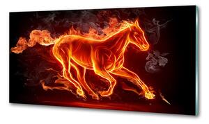 Konyhai fali panel A ló a lángok