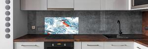 Konyhai fali panel Növények és a madarak
