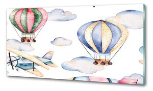 Konyhai falburkoló panel Repülőgépek és ballonok