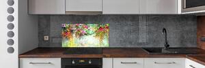 Konyhai falburkoló panel Multi-színű virágok