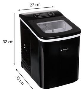 Ruhhy Jégkészítő gép 120W - 2 méretű kocka, 12kg/nap- Fekete