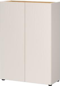 Krémszínű szekrény tölgyfa dekorral 74x105x33 cm Alviano – Germania