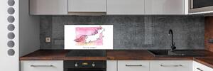 Konyhai falburkoló panel Rózsaszín egyszarvú