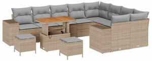 VidaXL Kerti Kanapé Szett párnával 12 pcs Beige és Világosszürke