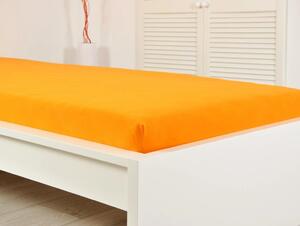 Jersey lepedő kiságyba EXCLUSIVE 70x140 cm narancssárga